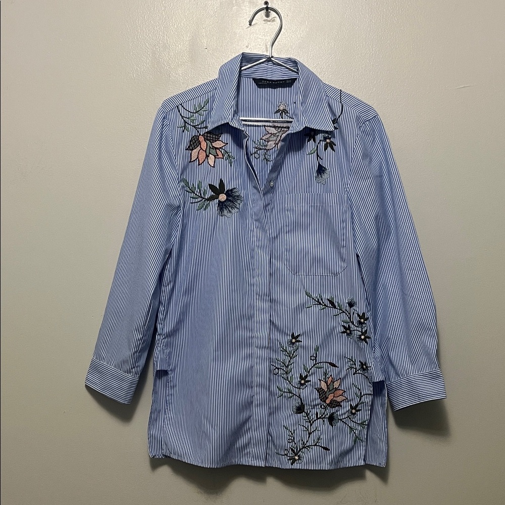Zara Striped Button Down Shirt